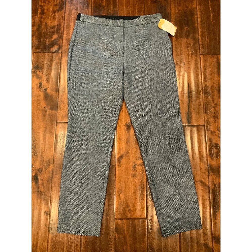 Zara Navy Blue Tweed Straight Dress Pants, Size L (Europe L, Mexico, L)